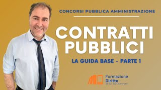 Concorsi Pubblica Amministrazione  Contratti Pubblici  La Guida base Parte 1 [upl. by Atikcir]