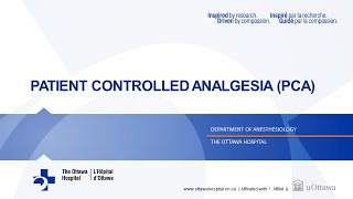 7 Patient Controlled Analgesia [upl. by Otipaga]