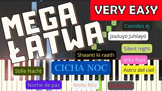 🎹 Cicha noc  Piano Tutorial MEGA ŁATWA wersja 🎵 NUTY W OPISIE 🎼 [upl. by Lapo907]