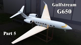 Making the wings of the Gulfstream G650 RC plane part 5 [upl. by Naejamron]