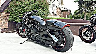 Harley Nightrod Muscle  Custom New Air ride Exhaust Rims [upl. by Drahsir]