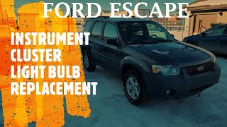 Ford Escape  INSTRUMENT CLUSTER LIGHT BULB REPLACEMENT 20012007 [upl. by Elamef360]