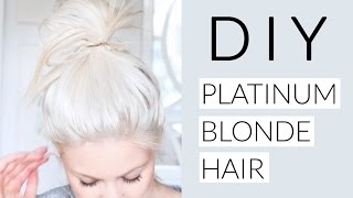 DIY Icy White Platinum Blonde Hair Tutorial [upl. by Lacagnia359]