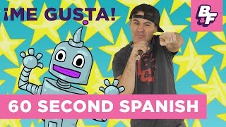 Learn Spanish Verb Infinitives quotI like toquot with BASHO amp FRIENDS  60 Second Spanish  Me gusta [upl. by Ahsad177]