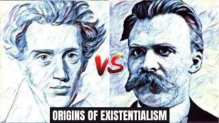 Nietzsche VS Kierkegaard  Origins of Existentialism  Philosophy [upl. by Atineb]