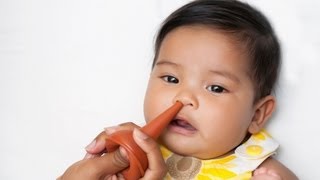 How to Use an Aspirator to Remove Mucus  Infant Care [upl. by Aleahc618]