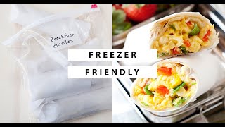 MakeAhead Freezer Friendly Breakfast Burritos [upl. by Jehius167]