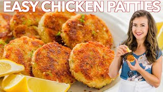 Cheesy Chicken Cakes Recipe  Leftover CHICKEN Recipe [upl. by Elliott122]