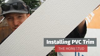 Installing PVC trim at The Everything Garage Part 8 [upl. by Cartan855]