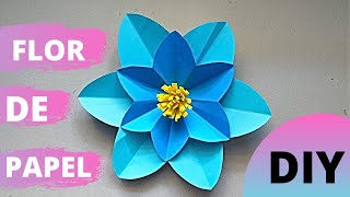 COMO HACER FLOR DE PAPEL GIGANTE FÁCIL Y RÁPIDO  HOW TO MAKE FLOWER PAPER FLOWER EASY AND FAST [upl. by Nuahsak]