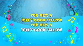 For Hes a Jolly Good Fellow  Sing A Long  Birthday Party  Congratulations Song  KiddieOK [upl. by Calvina]