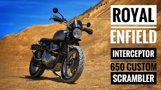 RE Interceptor 650 Custom Scrambler  Reveal and Performance  Dustland Exhaust Sound [upl. by Idnak]