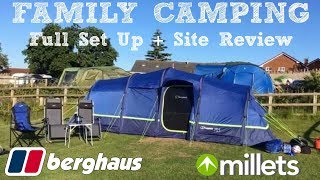 FAMILY CAMPING VLOG  FULL SET UP amp SITE REVIEW  BERGHAUS AIR 6 [upl. by Selle]