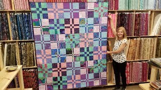 Donnas FREE quotTwist and Shoutquot Disappearing Four Patch Quilt pattern [upl. by Mccoy]