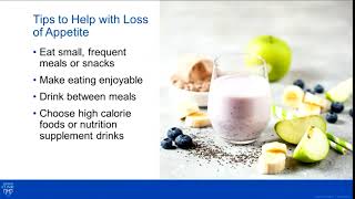 Tips to help with Poor Appetite [upl. by Smallman]