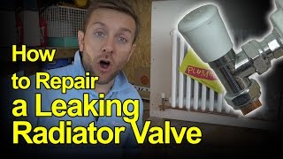 HOW TO REPAIR A LEAKING RADIATOR VALVE  Plumbing Tips [upl. by Ayenat]