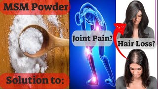 What is MSM Methylsulfonylmethane  MSM Health Benefits [upl. by Hoenack]