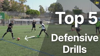 5 Defensive Drills To Improve Your Teams Defending [upl. by Lemyt]