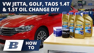 How to Change the Oil on a 20192024 VW Taos Jetta Golf 14T or 15T [upl. by Latyrc606]