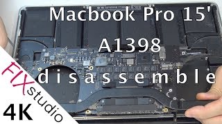 Macbook Pro Retina A1398  disassemble 4K [upl. by Zamora]