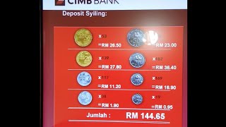 Coin Deposit Machine at CIMB Putrajaya Malaysia [upl. by Waldon]