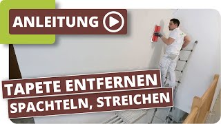 Vliestapete entfernen Wand glatt spachteln amp streichen [upl. by Trabue748]