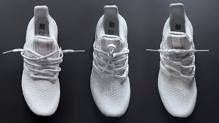 3 WAYS HOW TO LACE ADIDAS ULTRABOOST [upl. by Suoinuj941]