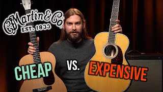 Expensive vs Cheap Martin Acoustic Guitars  000X1 vs 00042 [upl. by Levon259]