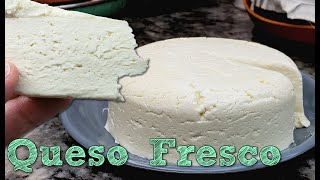 QUESO FRESCO  Homemade Fresh Cheese Recipe  Queso Fresco Casero [upl. by Rus]