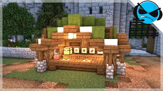 Minecraft How to Build a Medieval Market Stall Minecraft Build [upl. by Aynekat901]