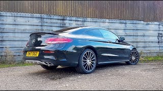 INSIDE MERCEDES AMG C43 COUPE DRIVE  2018 4Matic Review  Joe Achilles [upl. by Lette]