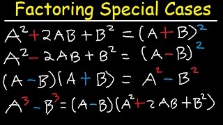 Factoring Binomials amp Trinomials  Special Cases [upl. by Izy822]