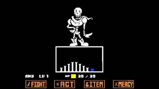 Undertale  Pacifist  Papyrus fight [upl. by Hilliary]