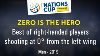 3  Tchoukball Nations Cup 2019 men  Best of right handed players shooting at 0° from the left wing [upl. by Eniarrol]