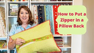 How to Put a Zipper in a Pillow Back [upl. by Fogarty]