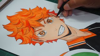 How To Draw Hinata Shoyo  Step By Step  Haikyuu [upl. by Tolland]