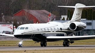 EyeCatching Livery Gulfstream G650 MUSIK Landing amp Take Off [upl. by Richman]