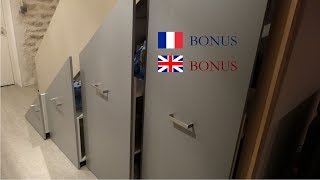 Installer un placard coulissant sous escalier BONUS  Install a sliding storage under stairs BONUS [upl. by Aicxela]