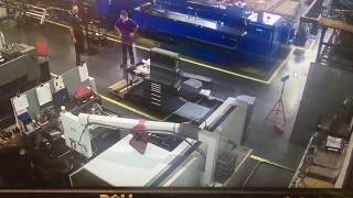 CNC Lathe incident CCTV [upl. by Enenej]