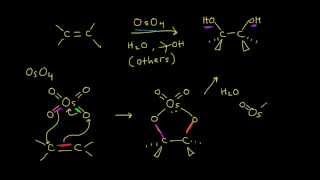 Syn dihydroxylation  Alkenes and Alkynes  Organic chemistry  Khan Academy [upl. by Enetsirk]