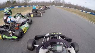 2017 GoPro Motorplex Karting Challange Round 1 Briggs LO206 Senior PreFinal [upl. by Mendelson]