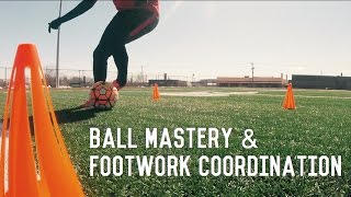 Footwork Ball Mastery and Coordination Training For FootballersSoccer Players  Individual Drills [upl. by Ys]