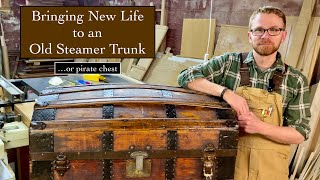 Steamer Trunk Restoration  Hearthside Woodworks  Ep 1 [upl. by Karrie176]