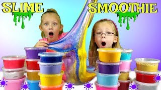 Mixing ALL MY SLIMES Giant DIY Slime Smoothie [upl. by Sinnard]