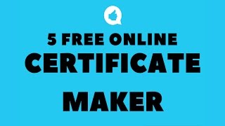 5 Best Free Online Certificate Maker [upl. by Nywles611]