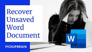 😬How to recover unsaved Word Document  Recover crashed word document 2020 🤓 [upl. by Stieglitz]