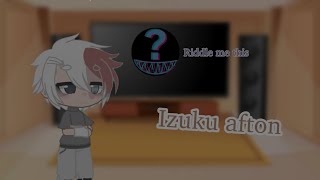 Todoroki’s react to Izuku Afton no enji or dabitouya  all vids from Riddle me this  GCRV [upl. by Atteuqahc]