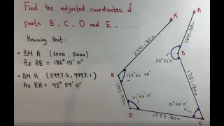 Traverse surveying part 3 open traverse example [upl. by Releyks]