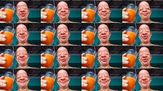 Bald Guy Drinks Orange Juice over 1 million times [upl. by Odlopoel]