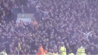 Aston Villa fans singing ALLEZ ALLEZ ALLEZ chant LOUD at Norwich [upl. by Sheeree]